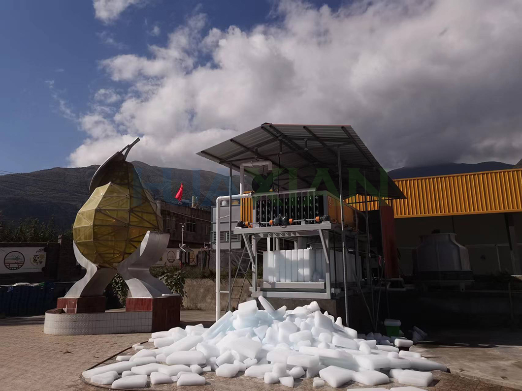 Block Ice Machine-10 Tone Fa'ata'ita'iga Fa'apipi'i I luga o le Nofoaga a Tagata Fa'atau